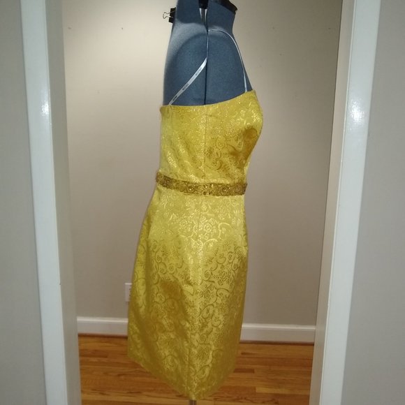Clearance! Gold Mini Night Way Size 10 Dress! - Picture 3 of 8